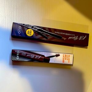 Clio kill brow auto hard brow pencil / kill brow lacquer in 01 natural brown NIB